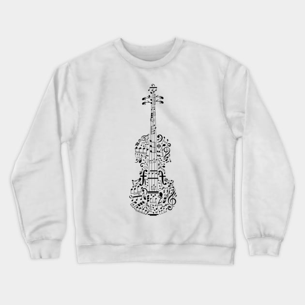 Violin Crewneck Sweatshirt by I-Heart-All